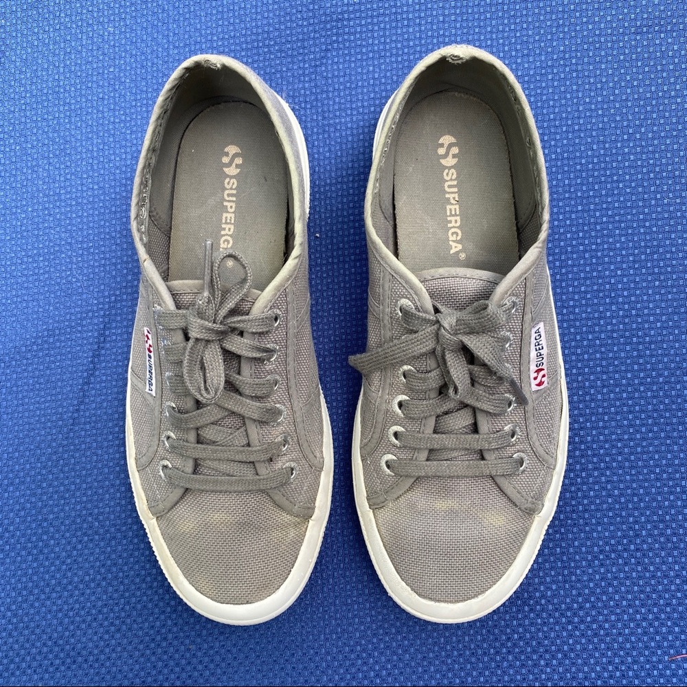 Superga 2750 Cotu Classic Grey Canvas Sneakers EU 39 US 8 - Picture 6 of 8